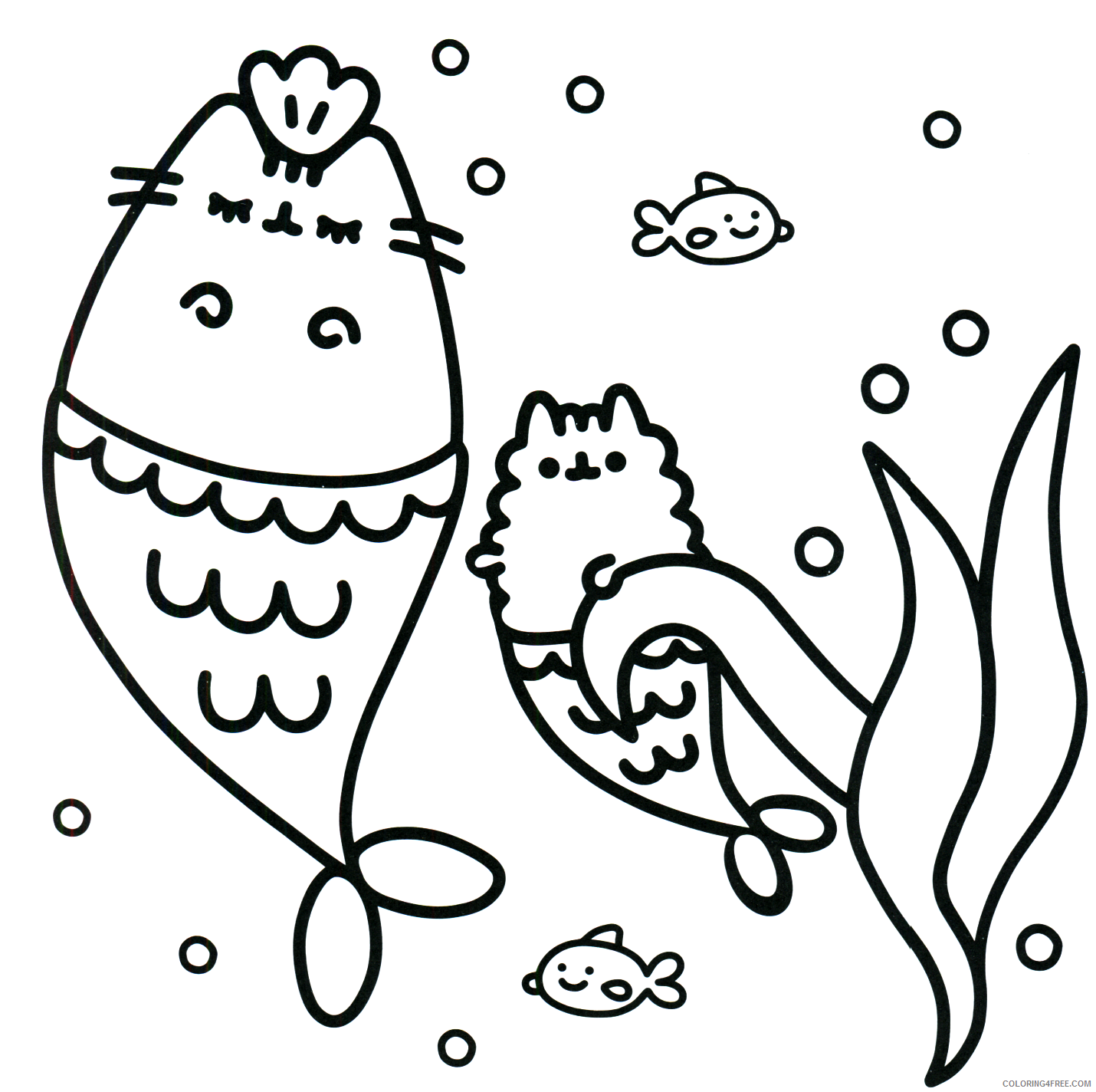 Pusheen Coloring Pages Cartoons Pusheen Mercats Printable 2020 5213 Coloring4free