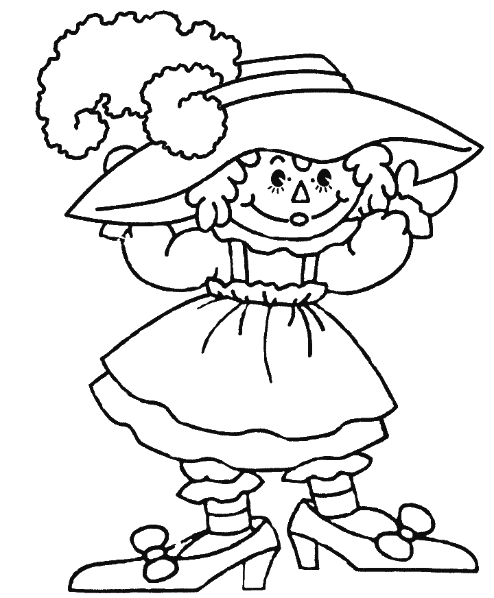 Raggedy Ann and Andy Coloring Pages Cartoons 6 Printable 2020 5227 Coloring4free