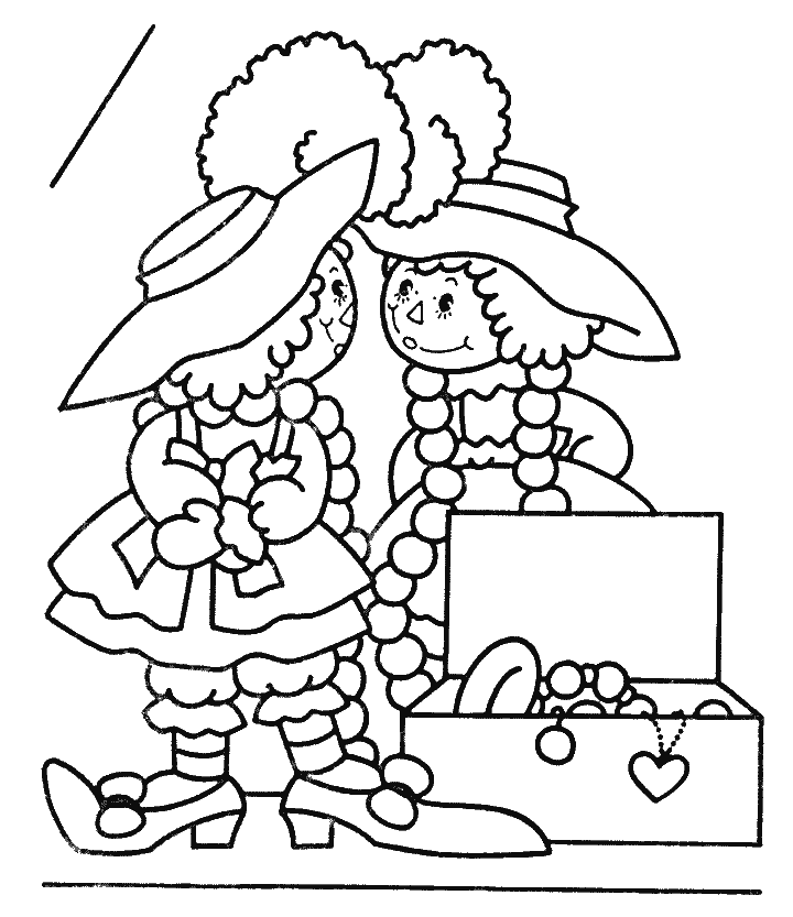 Raggedy Ann and Andy Coloring Pages Cartoons 7 Printable 2020 5228 Coloring4free