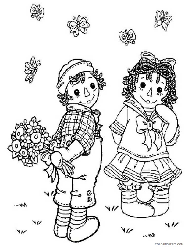 Raggedy Ann and Andy Coloring Pages Cartoons Raggedy Ann and Andy 3 Printable 2020 5233 Coloring4free