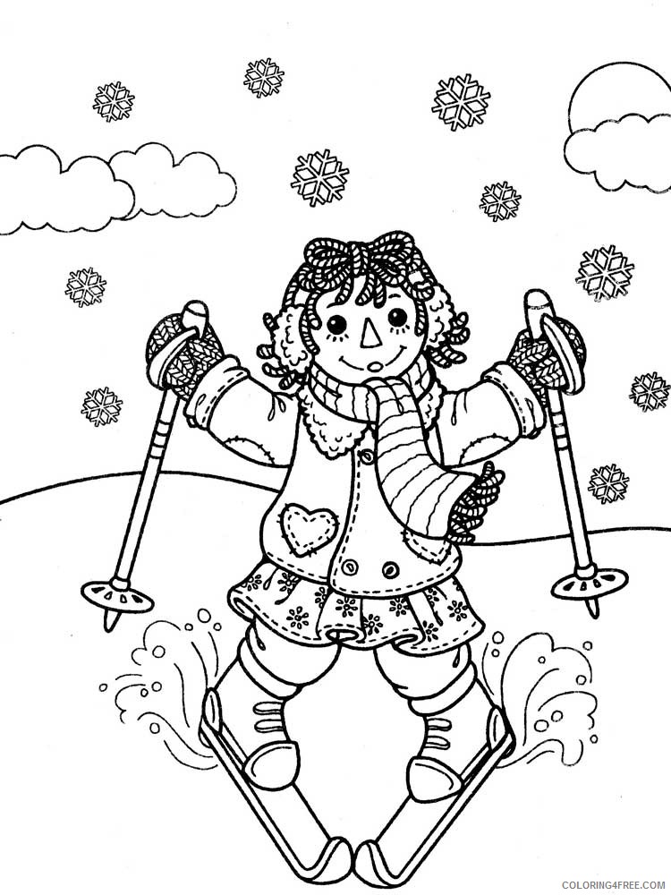 Raggedy Ann and Andy Coloring Pages Cartoons Raggedy Ann and Andy 6 Printable 2020 5234 Coloring4free