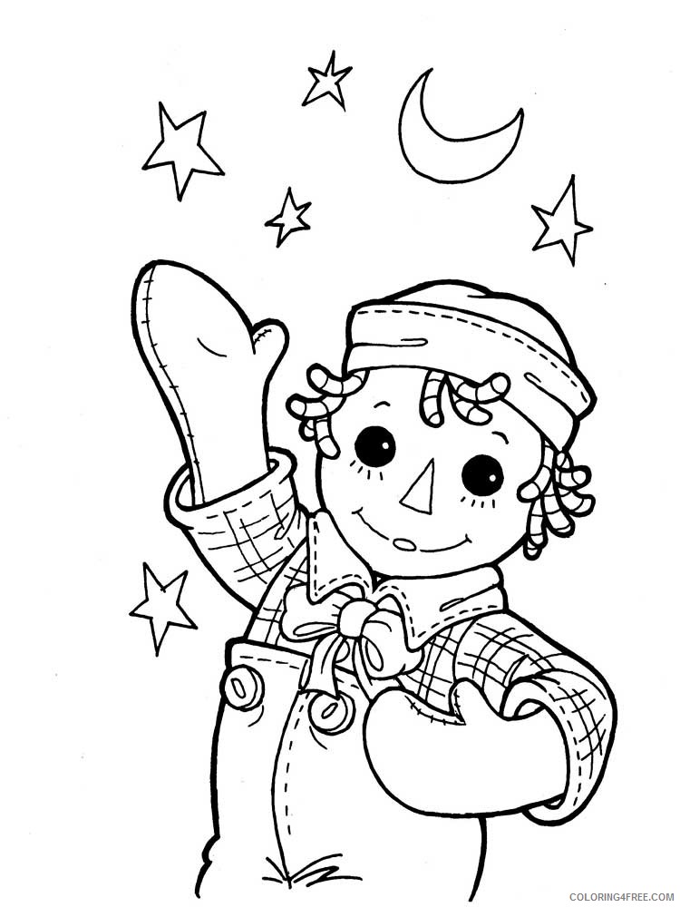 Raggedy Ann and Andy Coloring Pages Cartoons Raggedy Ann and Andy 8 Printable 2020 5236 Coloring4free
