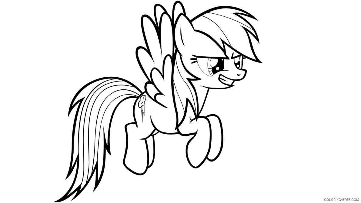 Rainbow Dash Coloring Pages Cartoons Download free Rainbow Dash Printable 2020 5240 Coloring4free