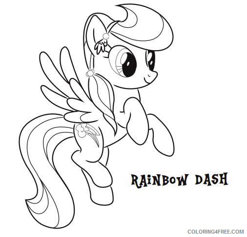 Rainbow Dash Coloring Pages Cartoons Print Rainbow Dash Printable 2020 5245 Coloring4free