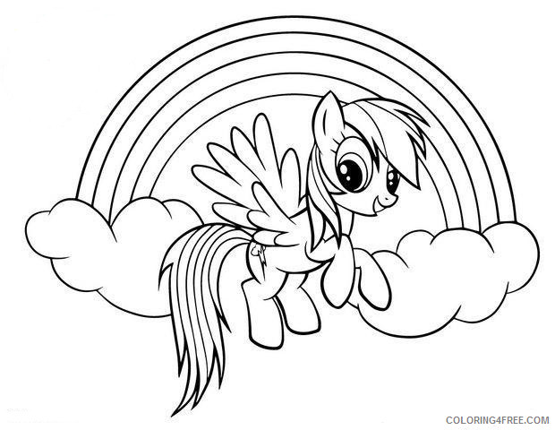 Rainbow Dash Coloring Pages Cartoons Printable Rainbow Dash Printable 2020 5244 Coloring4free