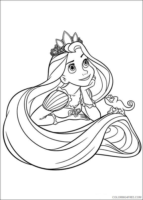 Rapunzel Coloring Pages Cartoons 1533181387_rapunzel and pascal a4 Printable 2020 5265 Coloring4free