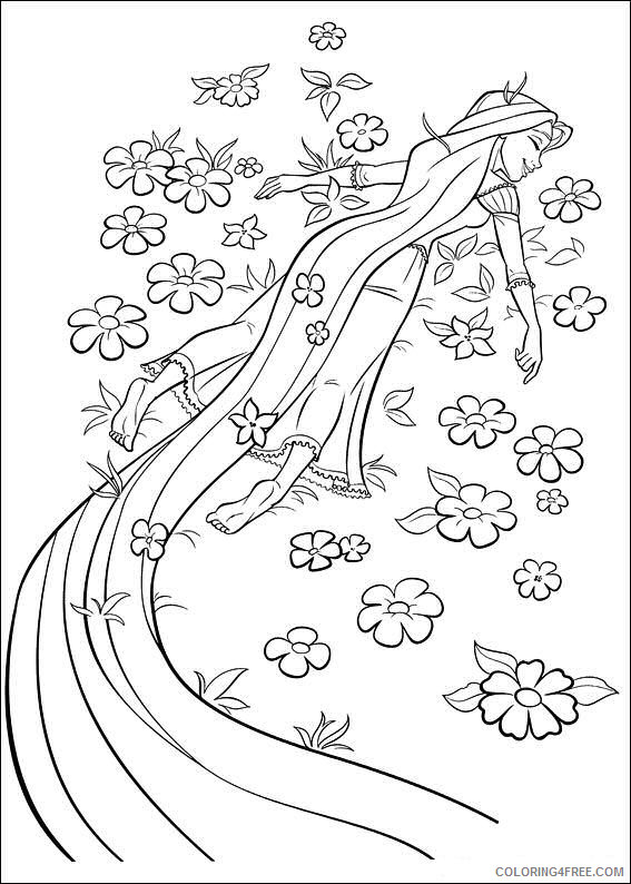 Rapunzel Coloring Pages Cartoons 1533182441_rapunzel with flowers a4 Printable 2020 5269 Coloring4free