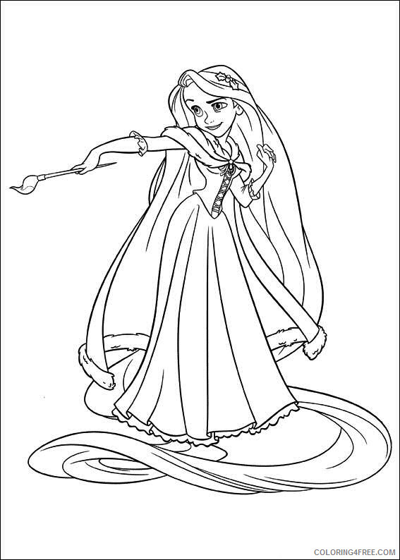 Rapunzel Coloring Pages Cartoons 1533183078_rapunzel holding painting brush a4 Printable 2020 5270 Coloring4free