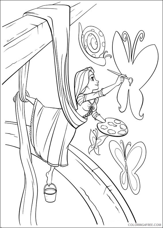 Rapunzel Coloring Pages Cartoons 1533266495_rapunzel painting a4 Printable 2020 5273 Coloring4free