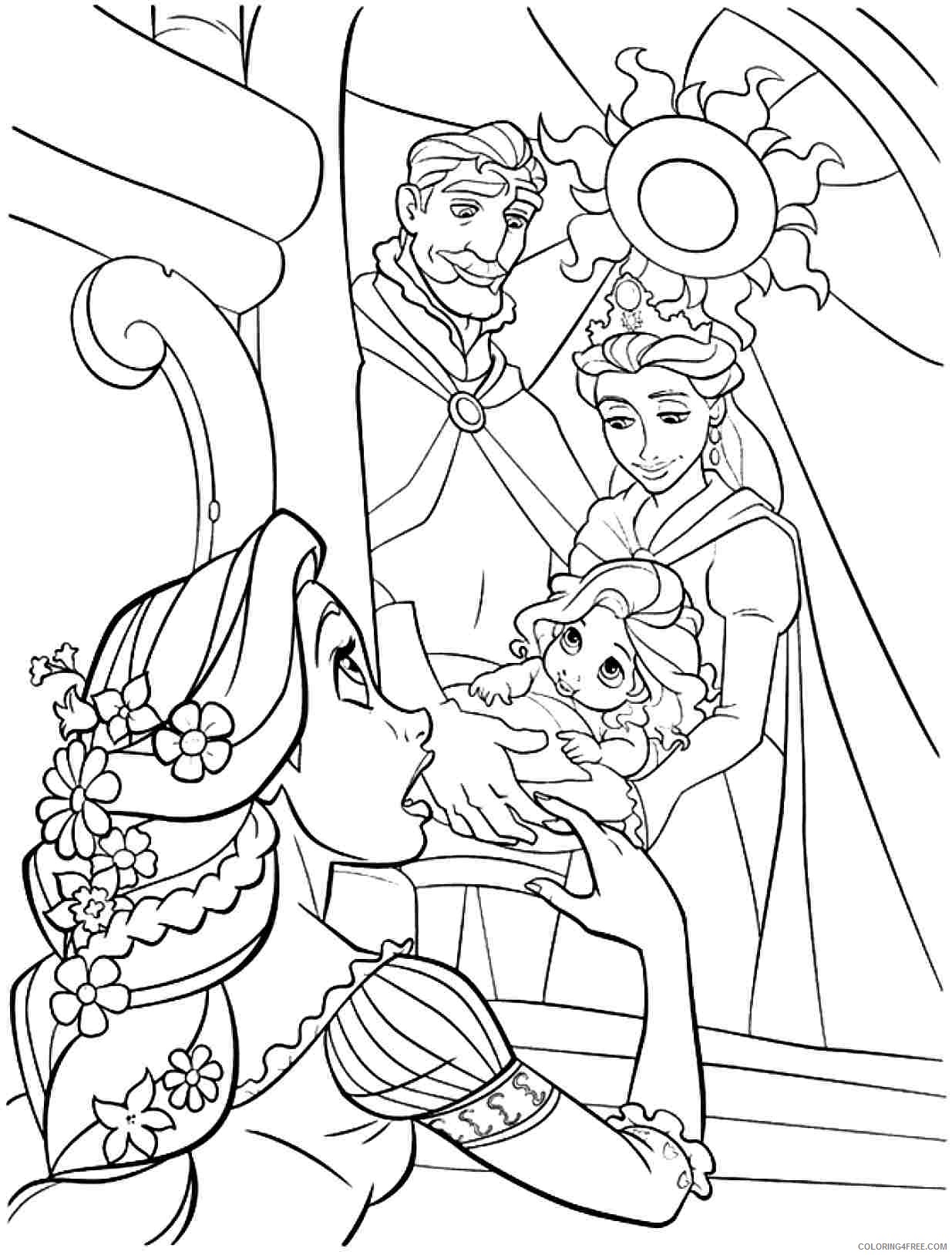Rapunzel Coloring Pages Cartoons Baby Rapunzel Printable 2020 5274 Coloring4free