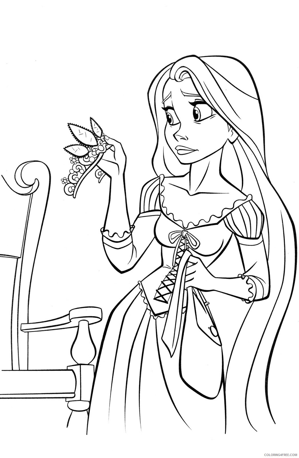 Rapunzel Coloring Pages Cartoons Disney Princess Rapunzel 2 Printable 2020 5277 Coloring4free