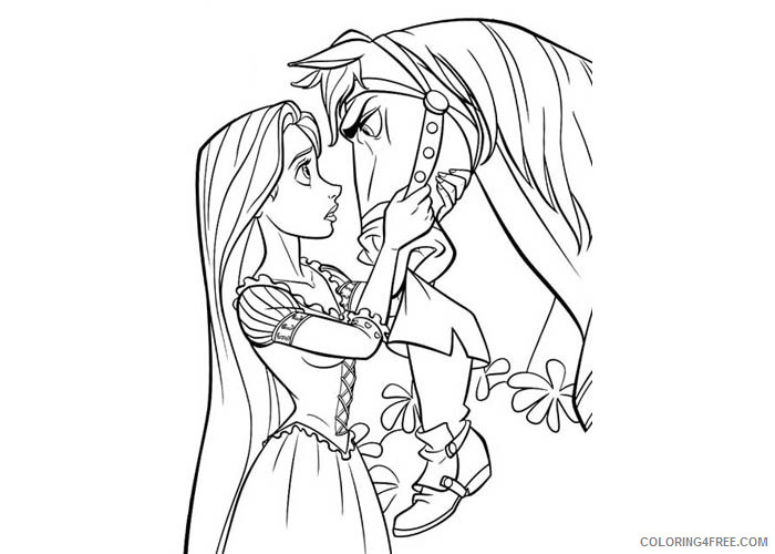 Rapunzel Coloring Pages Cartoons Maximus and Rapunzel Printable 2020 5297 Coloring4free