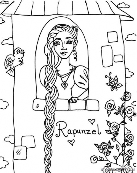 Rapunzel Coloring Pages Cartoons Rapunzel Pictures to print Printable 2020 5340 Coloring4free