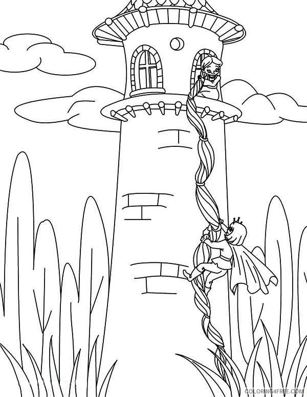Rapunzel Coloring Pages Cartoons Rapunzel Tower Printable 2020 5342 Coloring4free
