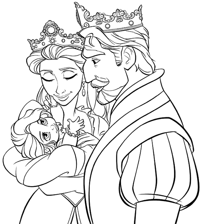 Rapunzel Coloring Pages Cartoons Tangled Baby Rapunzel Printable 2020 5343 Coloring4free