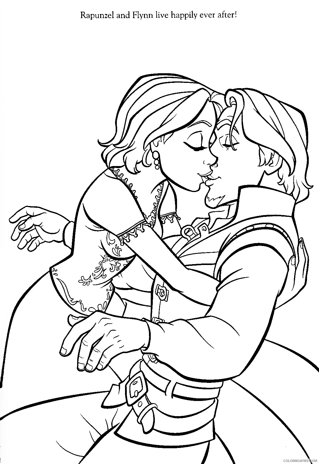 Rapunzel Coloring Pages Cartoons Tangled Rapunzel 2 Printable 2020 5345 Coloring4free