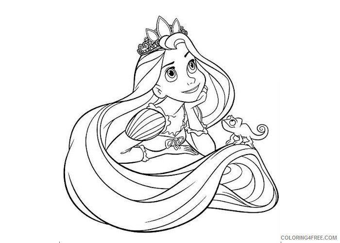 Rapunzel Coloring Pages Cartoons Tangled Rapunzel 3 Printable 2020 5346 Coloring4free