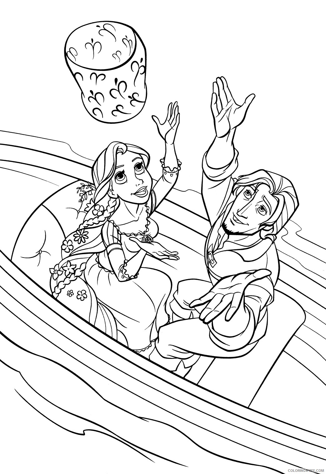 Rapunzel Coloring Pages Cartoons Tangled Rapunzel Free Printable 2020 5349 Coloring4free