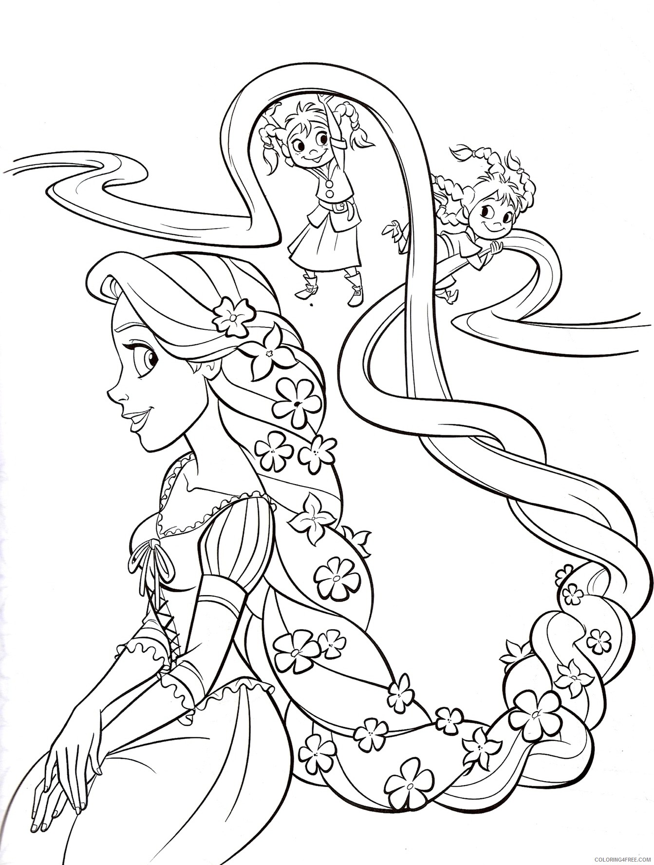 Rapunzel Coloring Pages Cartoons Tangled Rapunzel Printable 2020 5351 Coloring4free
