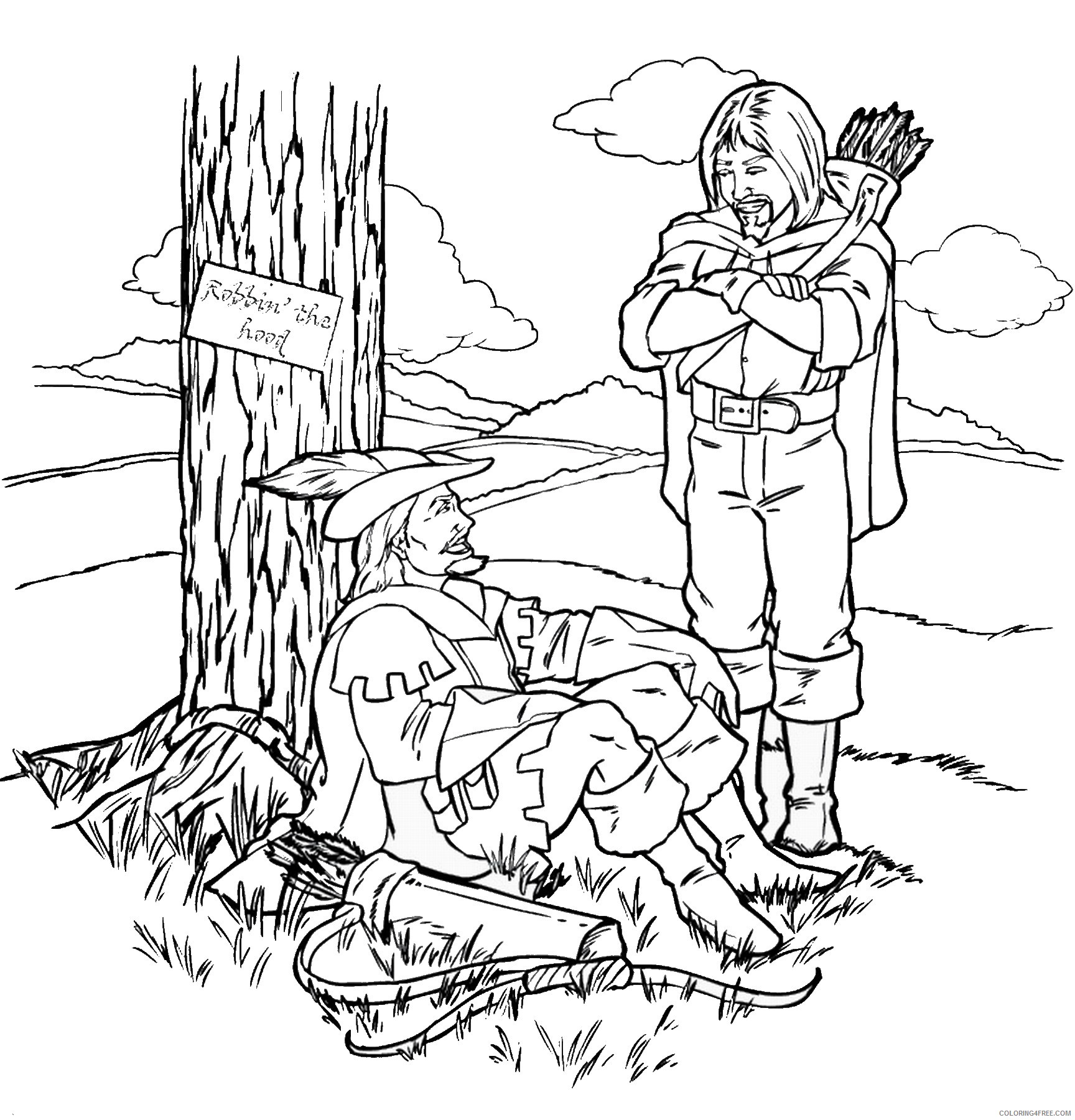 Robin Hood Coloring Pages Cartoons robin_hood_cl13 Printable 2020 5353 Coloring4free