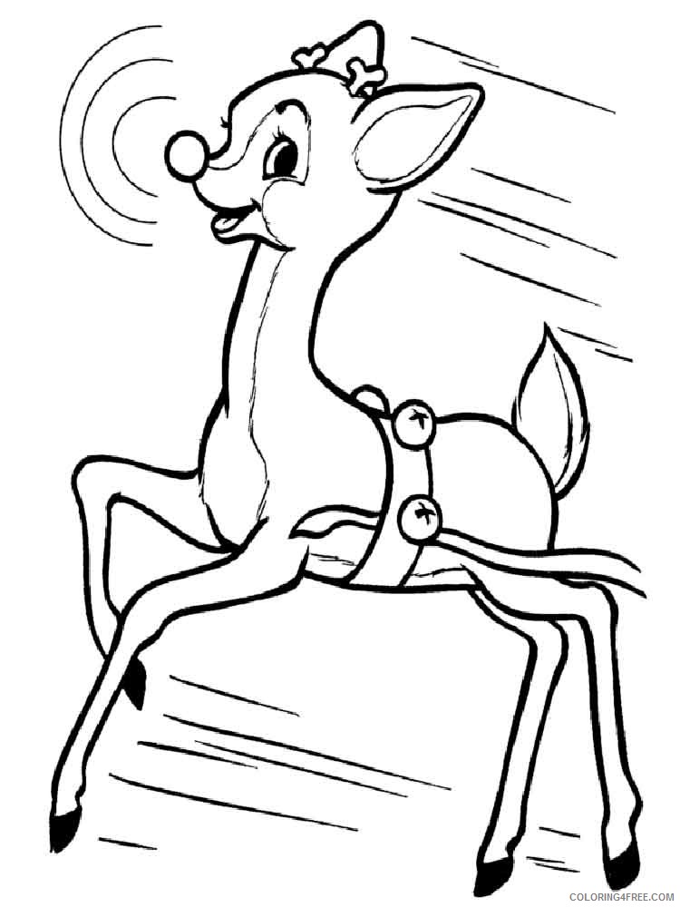 Rudolph the Red Nosed Reindeer Coloring Pages Cartoons rudolph 1 Printable 2020 5368 Coloring4free