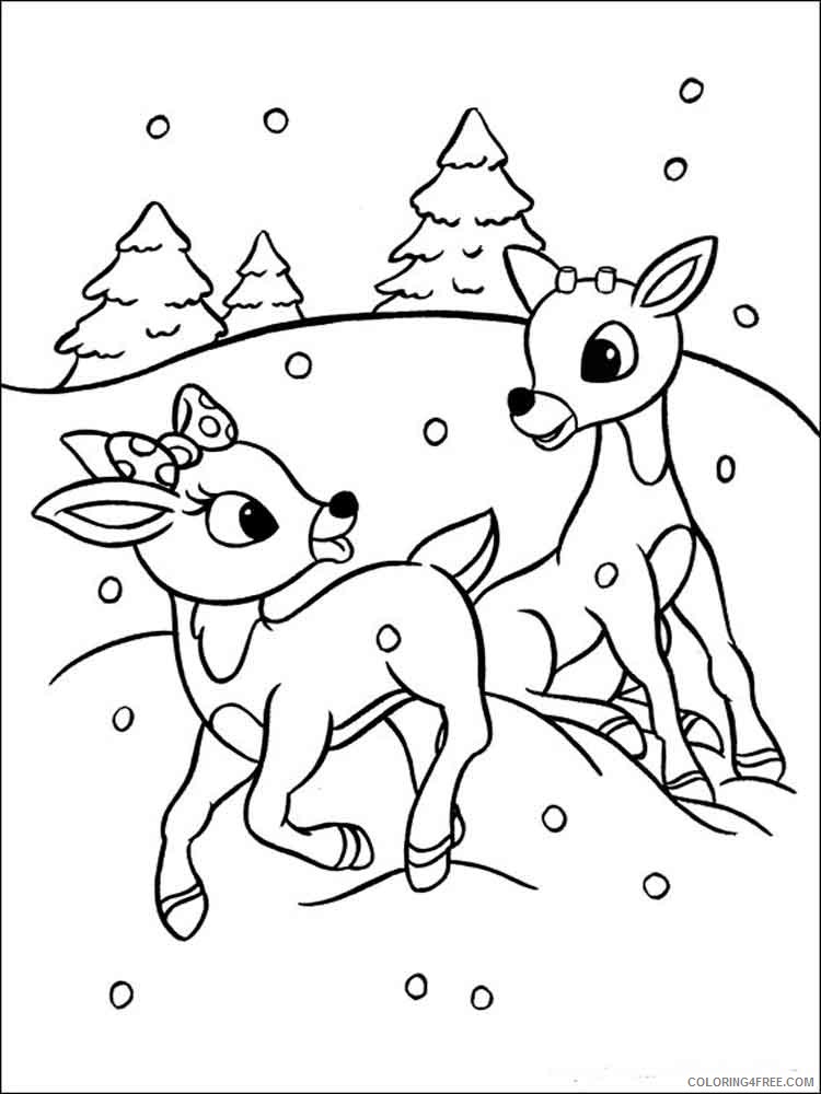 Rudolph the Red Nosed Reindeer Coloring Pages Cartoons rudolph 11 Printable 2020 5370 Coloring4free