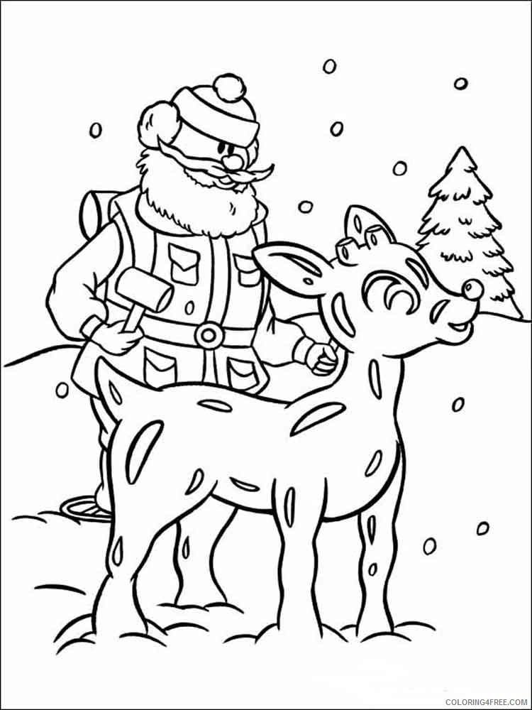 Rudolph the Red Nosed Reindeer Coloring Pages Cartoons rudolph 2 Printable 2020 5374 Coloring4free