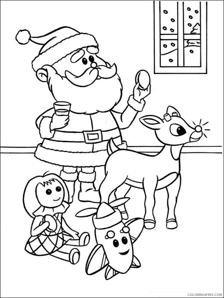 Rudolph the Red Nosed Reindeer Coloring Pages Cartoons rudolph 3 Printable 2020 5375 Coloring4free