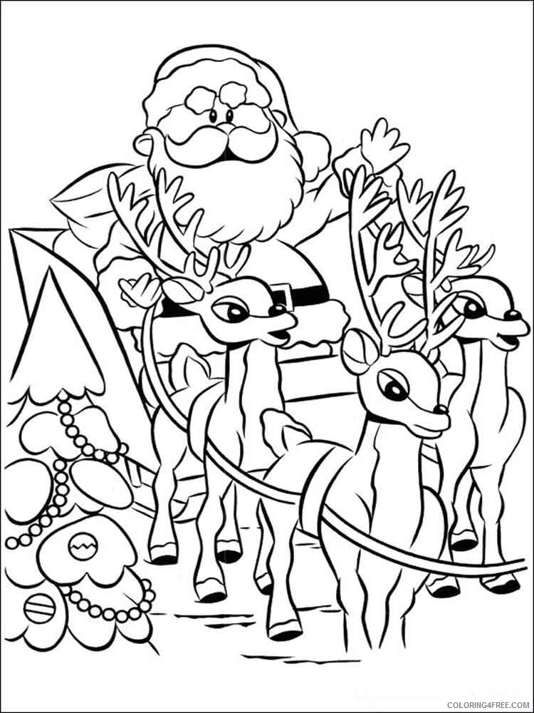 Rudolph the Red Nosed Reindeer Coloring Pages Cartoons rudolph 4 Printable 2020 5376 Coloring4free