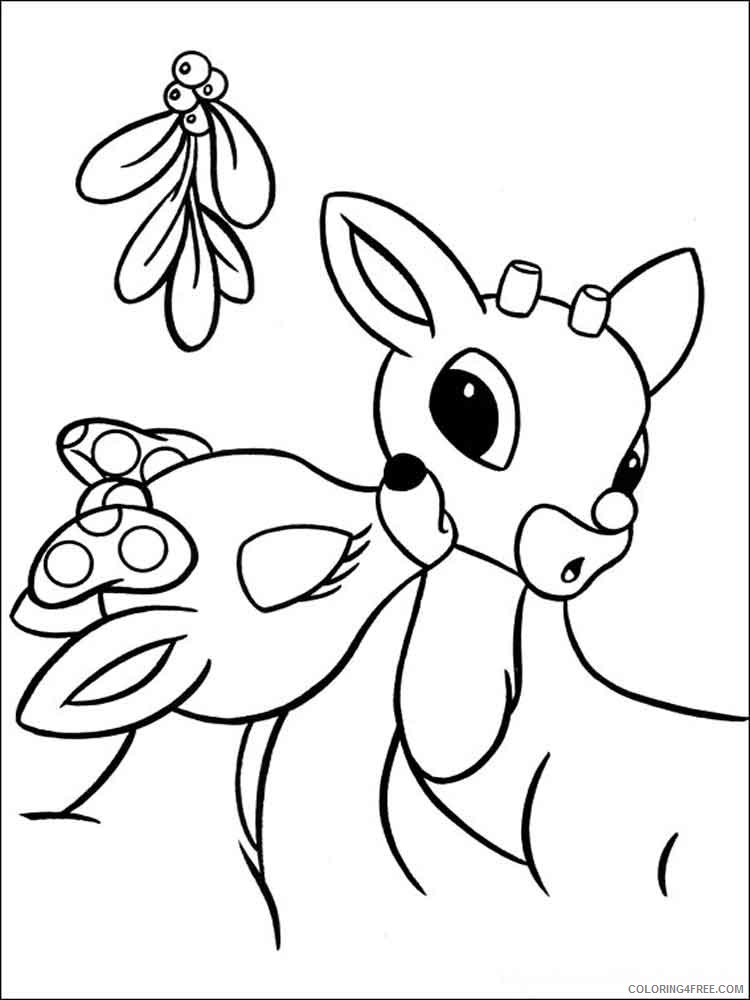 Rudolph the Red Nosed Reindeer Coloring Pages Cartoons rudolph 6 Printable 2020 5377 Coloring4free