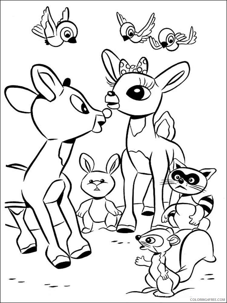 Rudolph the Red Nosed Reindeer Coloring Pages Cartoons rudolph 7 Printable 2020 5378 Coloring4free