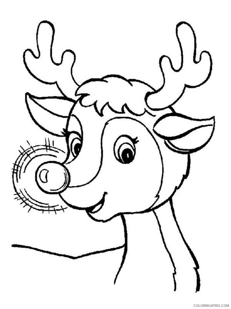 Rudolph the Red Nosed Reindeer Coloring Pages Cartoons rudolph 8 Printable 2020 5379 Coloring4free