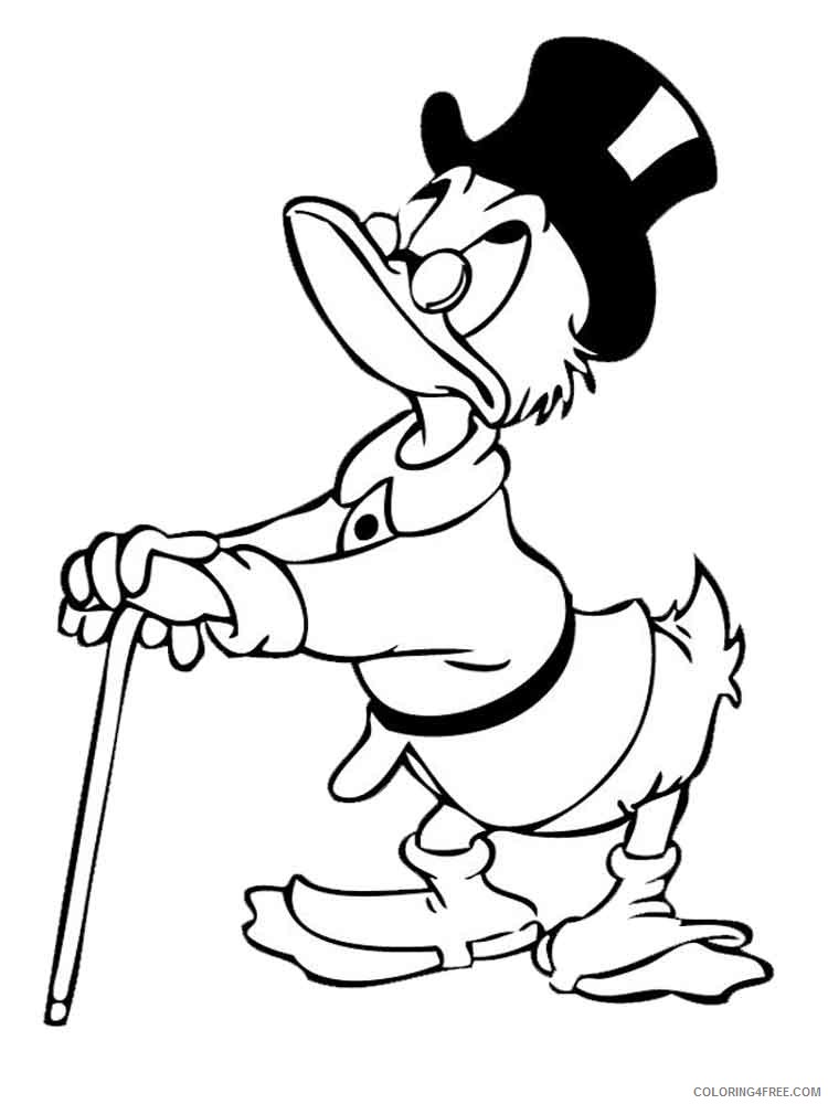 Scrooge McDuck Coloring Pages Cartoons scrooge mcduck 11 Printable 2020 5387 Coloring4free