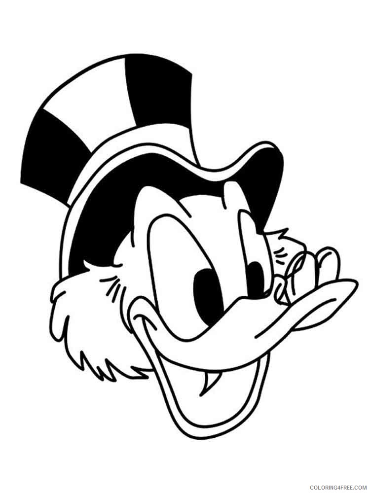 Scrooge McDuck Coloring Pages Cartoons scrooge mcduck 13 Printable 2020 5389 Coloring4free
