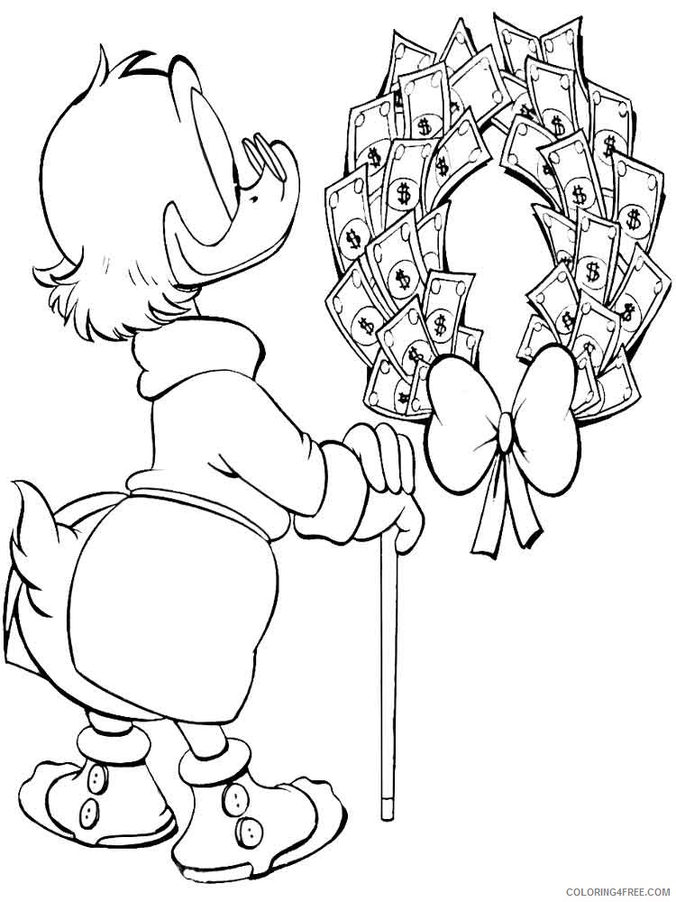 Scrooge McDuck Coloring Pages Cartoons scrooge mcduck 15 Printable 2020 5391 Coloring4free