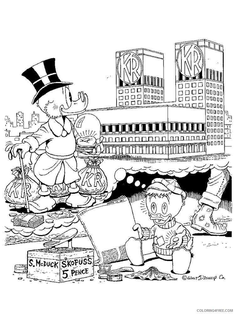 Scrooge McDuck Coloring Pages Cartoons scrooge mcduck 18 Printable 2020 5392 Coloring4free