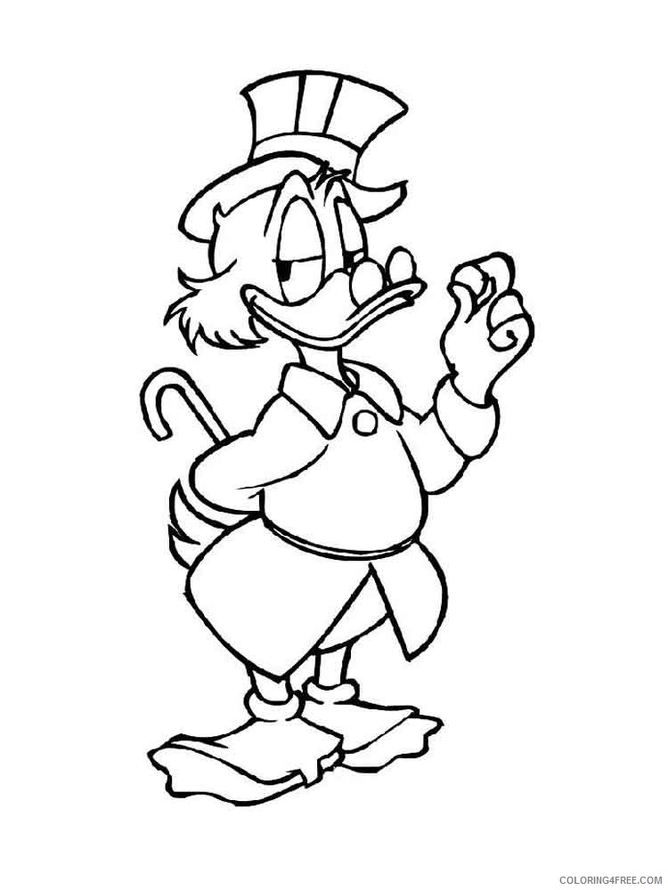 Scrooge McDuck Coloring Pages Cartoons scrooge mcduck 2 Printable 2020 5393 Coloring4free