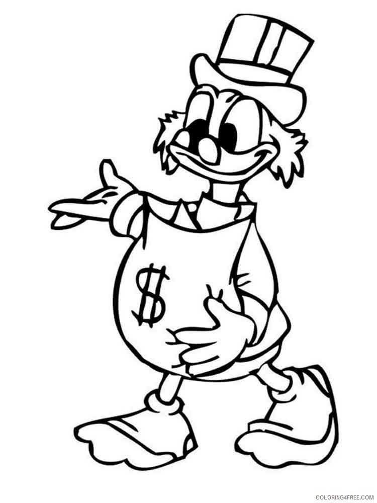 Scrooge McDuck Coloring Pages Cartoons scrooge mcduck 20 Printable 2020 5394 Coloring4free