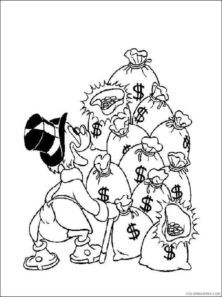 Scrooge McDuck Coloring Pages Cartoons scrooge mcduck 4 Printable 2020 5395 Coloring4free