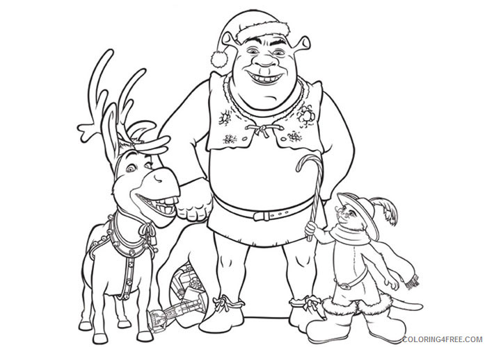 Shrek Coloring Pages Cartoons Christmas Shrek Printable 2020 5407 Coloring4free