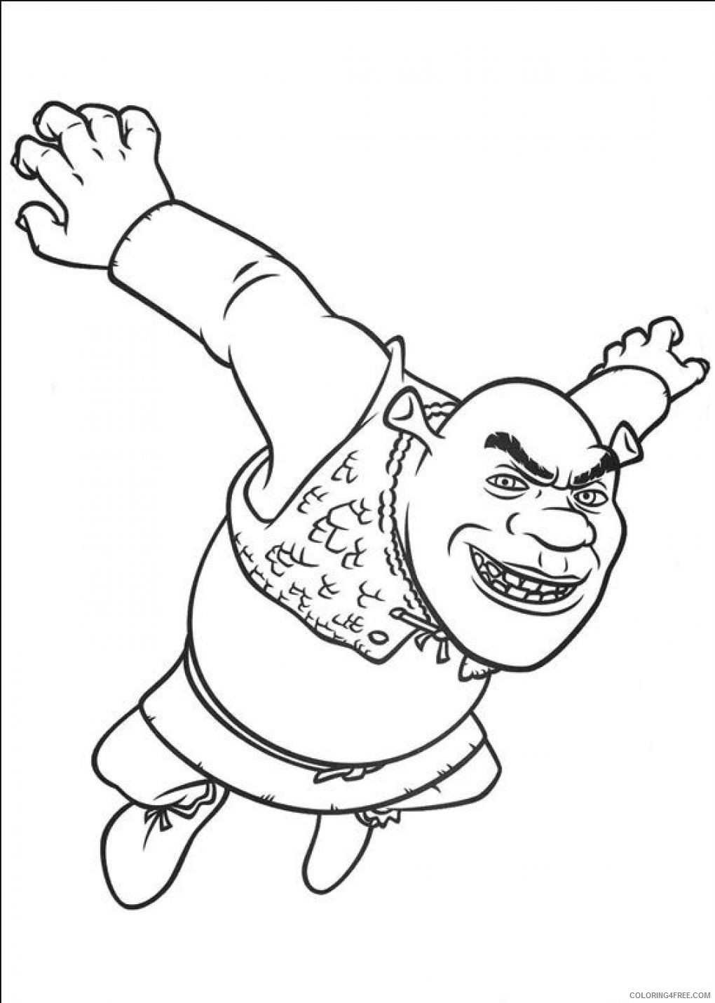 Shrek Coloring Pages Cartoons Free Shrek 2 Printable 2020 5411 Coloring4free