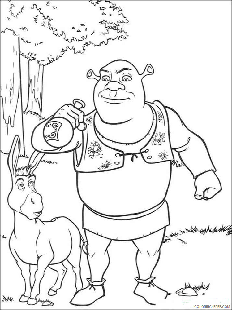 Shrek Coloring Pages Cartoons Shrek 11 Printable 2020 5531 Coloring4free