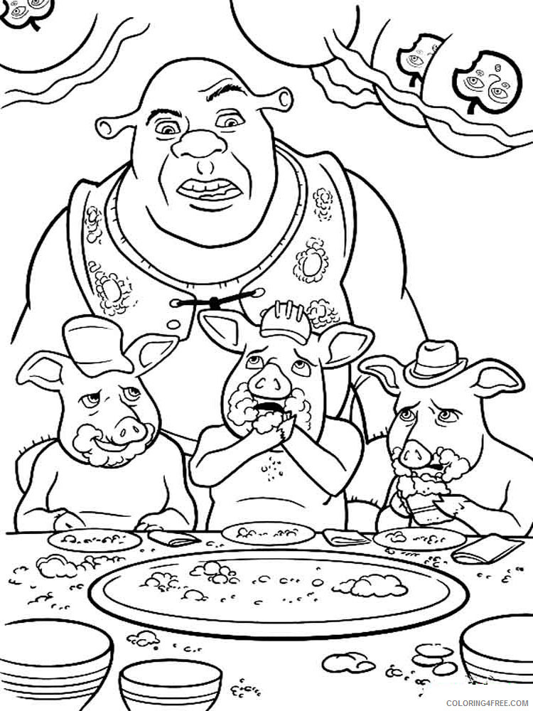 Shrek Coloring Pages Cartoons Shrek 24 Printable 2020 5552 Coloring4free
