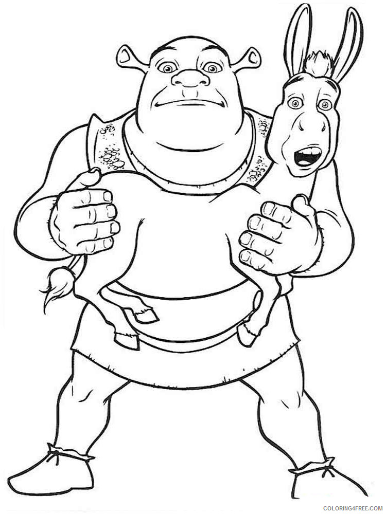 Shrek Coloring Pages Cartoons Shrek 25 Printable 2020 5554 Coloring4free