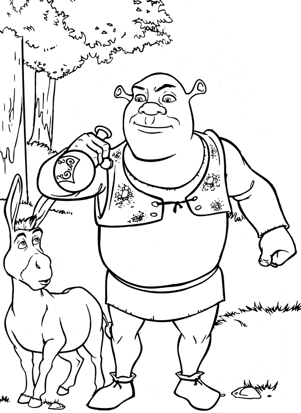 Shrek Coloring Pages Cartoons shrek 1 Printable 2020 5529 Coloring4free