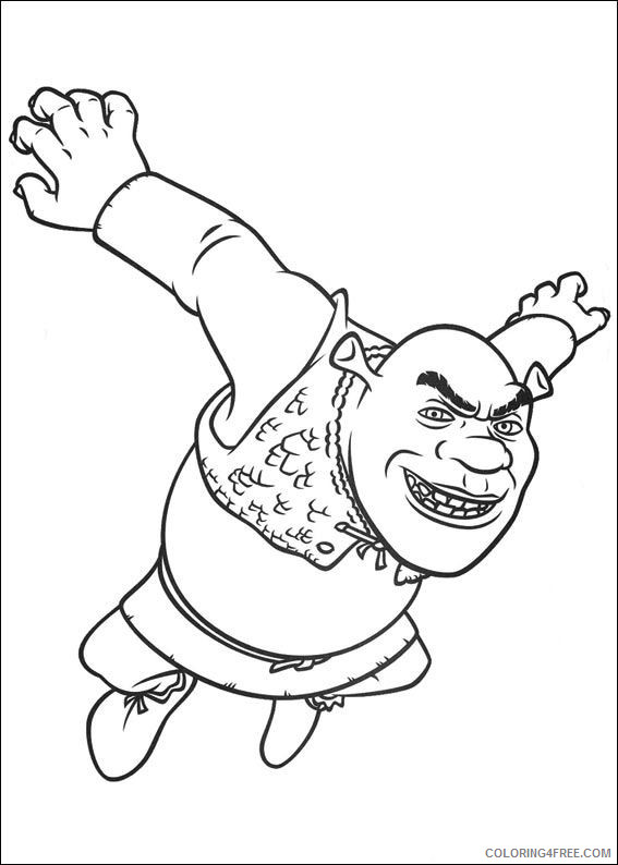 Shrek Coloring Pages Cartoons shrek 4 17 Printable 2020 5476 Coloring4free