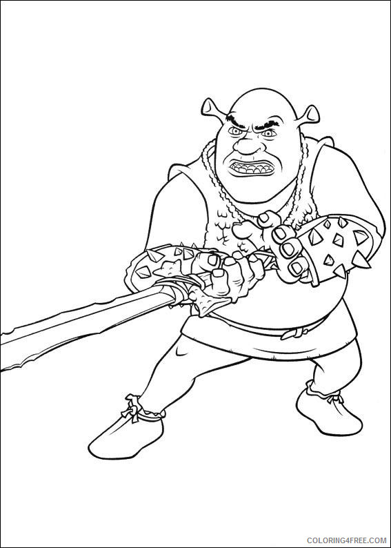 Shrek Coloring Pages Cartoons shrek 4 44 Printable 2020 5502 Coloring4free