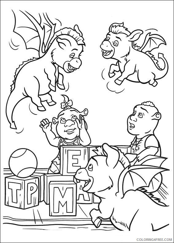 Shrek Coloring Pages Cartoons shrek 4 48 Printable 2020 5506 Coloring4free