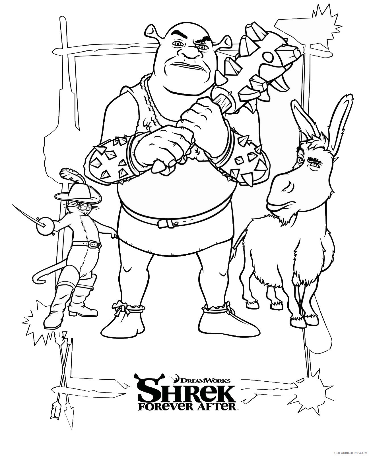 Shrek Coloring Pages Cartoons shrek_06 Printable 2020 5416 Coloring4free