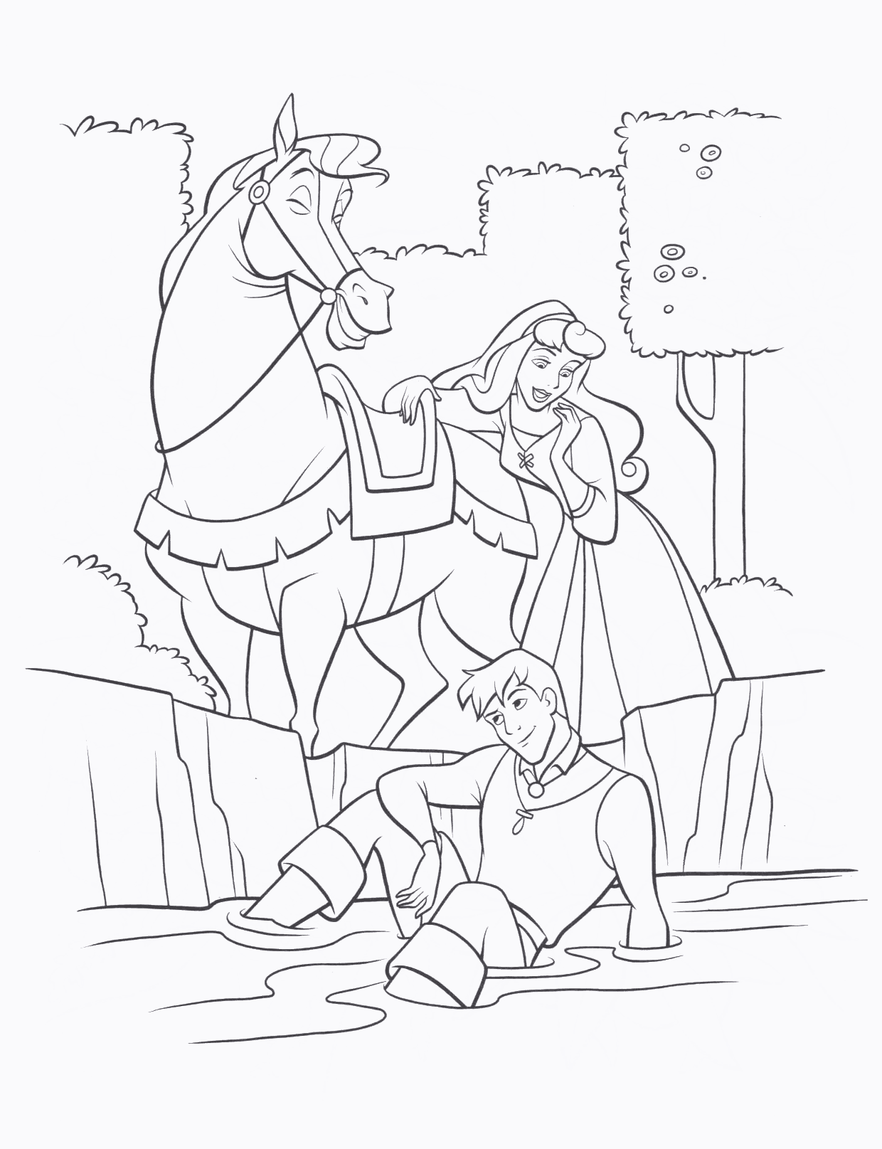 Sleeping Beauty Coloring Pages Cartoons Free Sleeping Beauty Printable 2020 5595 Coloring4free